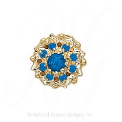 GS087 S - 14 Karat Gold Sapphire Slide 